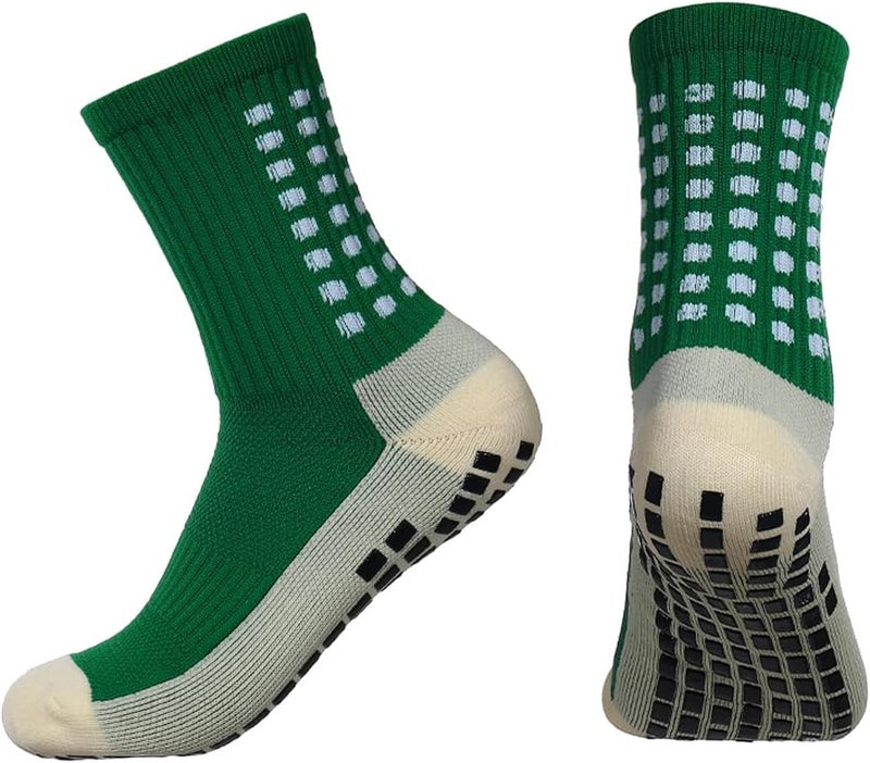 BUKEORE Store 4/6 Pairs Grip Soccer Socks Anti Slip Non Slip Men's Athletic Socks for Football Basketball Sports - Image 3